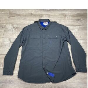 Platini Performance Shirt Mens 2XL Gray Long Sleeve‎ Nylon Stretch Outdoor Work